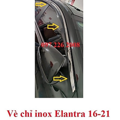 Vè che mưa xe Huynda Elantra 2016- 2021, 2022, 2023 chỉ Inox cao cấp nhất thị trường