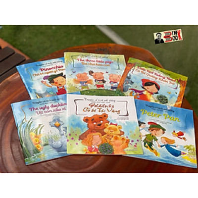(Combo 6 cuốn) TRUYỆN CỔ TÍCH NỔI TIẾNG SONG NGỮ VIỆT – ANH (Cô Bé Tóc Vàng, Cô Bé Quàng Khăn Đỏ, Peter Pan, Chú Bé Người Gỗ Pinocchio, Ba Chú Heo Con, Vịt Con Xấu Xí) – Daniel Howarth và Arianna Candell – Trần Ngọc Diệp dịch – NXB Kim Đồng (bìa mềm)