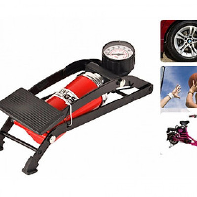 Bơm hơi đạp chân đa năng cho ô tô xe máy loại 1 pitton