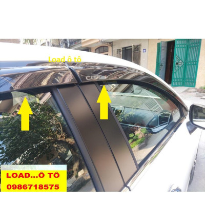 Vè Che Mưa Xe Honda City 2023-2018 Mẫu Vè Đen Cao Cấp Có Sẵn Keo Dán 3M