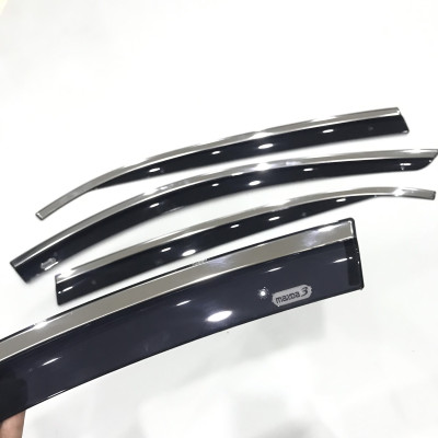Bộ vè che mưa cao cấp viền INOX dành cho xe Mazda 3