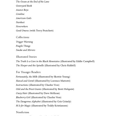 The Neil Gaiman Reader: Selected Fiction