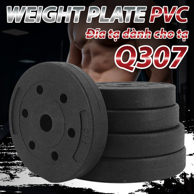 BG Bánh Tạ Nhựa 1.25kg Đặc Ruột - Tạ Miếng Nhựa -  Sẵn Kho Giao Liền