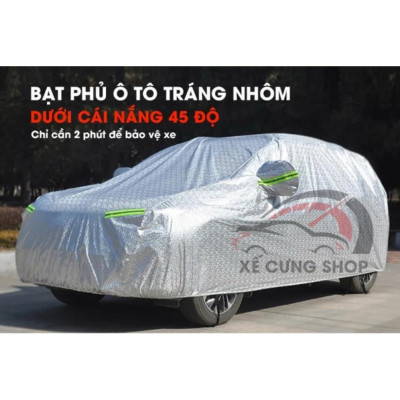 Bạt phủ xe ô tô TOYOTA Innova,Fortuner,Vios,Wigo,Raize,Camry,Altis,Rush,...3 lớp chống xước có khóa kéo cánh cửa