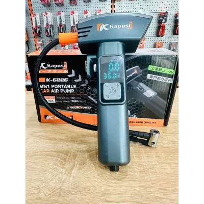 Máy Bơm Hơi Dùng Pin 6 in 1 Kapusi K6226 – Bơm Nhanh, Đa Năng, Tiện Lợi Cho Mọi Hành Trình