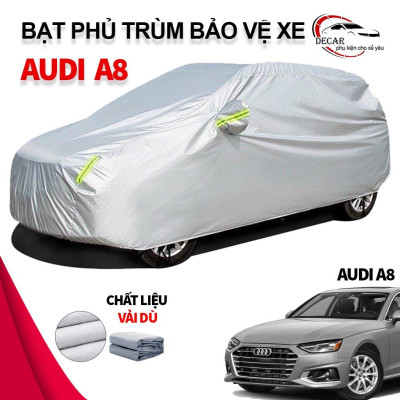 Bạt phủ xe ô tô 3 lớp thông minh cho xe AUDI A8, chất liệu vải dù oxford cao cấp, áo trùm bảo vệ xe che nắng