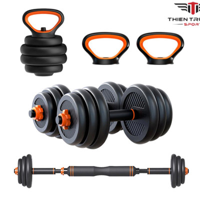 Bộ tạ đa năng 4 in 1 loại 20kg, 30kg, 40kg làm tạ tay, tạ ấm, tạ đẩy, hít đất tiện lợi T THIEN TRUONG SPORT