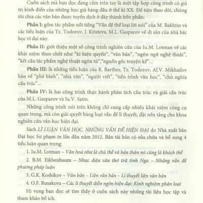 Lí Luận Văn Học Những Vấn Đề Hiện Đại