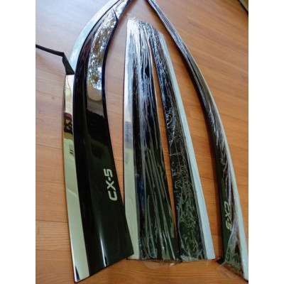 Vè che mưa xe Mazda CX5 2018-2022 chỉ inox cao cấp