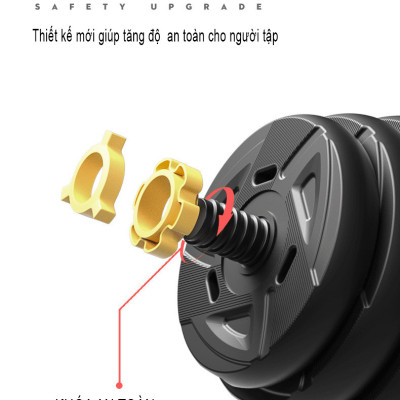 Bộ Tạ Tập Tay 40kg Đa Năng Điều Chỉnh Kết Hợp 5 Trong 1 Kèm Tạ Ấm Đại Nam Sport + Tặng Găng Tay Và Kìm Bóp