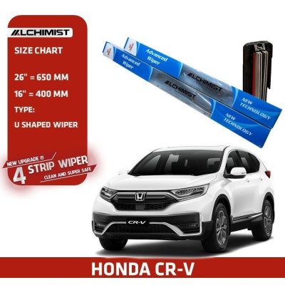 Gạt Mưa Xe Ô tô Honda Loại Silicon 4 Lưỡi Cao Cấp, Thiết Kế Thông Minh, Gạt Êm Và Sạch Hơn