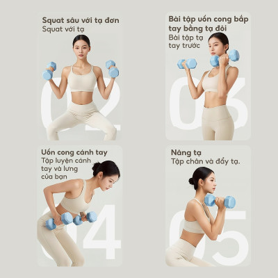 Tạ Tập Tay Nhựa 314 - 1KG Chuyên Tập Gym Yoga Pilates Thể Dục Tại Nhà