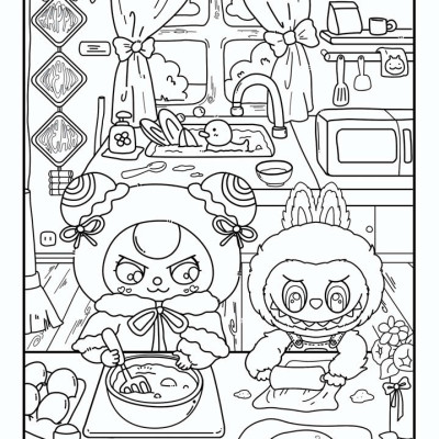 Sách -Tô Màu - Ngôi làng hạnh phúc của Baby Three (VT)