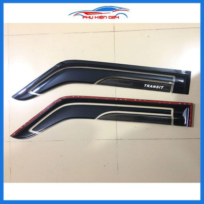 Vè che mưa ô tô Transit 2014-2015-2016-2017-2018-2019-2020-2021 sơn gồ đen nhựa ABS -chắn mưa, cản bụi-