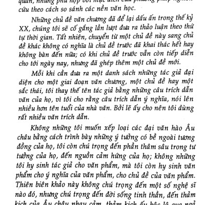 Cuộc Phiêu Lưu Tư Tưởng Văn Học Châu Âu Thế Kỷ XX (1900-1959)