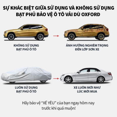 Bạt trùm xe ô tô 7 chỗ Kia Carnival vải dù oxford cao cấp, áo trùm che phủ xe hơi, bạc phủ xe ô tô chống nóng,mưa,