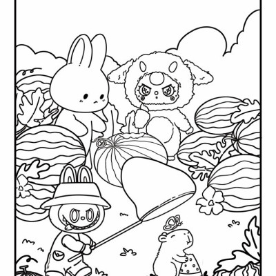 Sách -Tô Màu - Ngôi làng hạnh phúc của Baby Three (VT)