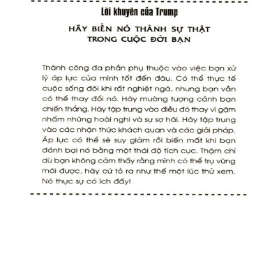 Đừng Bao Giờ Bỏ Cuộc (Donald Trump) - TRẺ