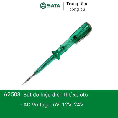 Bút Thử Điện 6v 12v 24v Cho Xe Hơi Sata 62503 , Bút đo hiệu điện thế xe ô tô- Hàng chính hãng