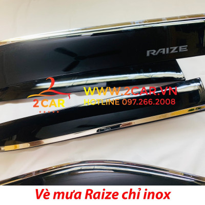 Vè che mưa xe Toyota Raize 2022 nhựa đen viền chỉ Inox cao cấp