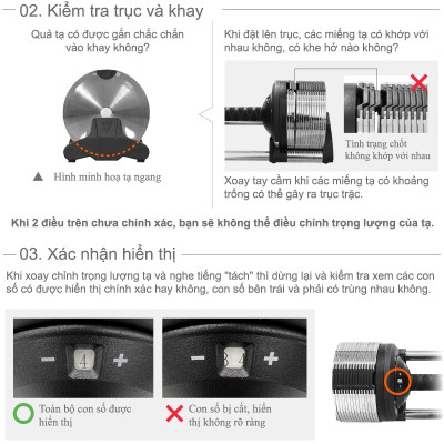 Tạ Tay Điều Chỉnh LYSIN 01 quả tạ 40kg (bộ 02 quả tạ 80kg) –Tăng Giảm 1kg, Mạ Crom Chống Gỉ, Tay Cầm Cao Su Bảo Vệ Tay, Bền Bỉ Chuẩn Nhật