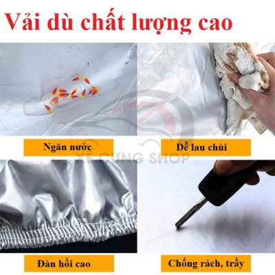 Bạt phủ Vải Dù OXFORD FORD Territory,Everest,Ranger,Focus,Fiesta,...bạt phủ 3 lớp chống xước có kháo kéo cánh cửa