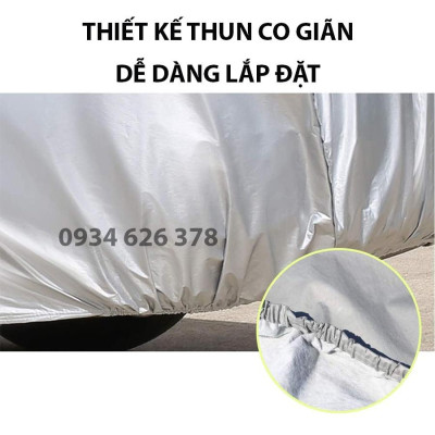 Bạt phủ xe ô tô Toyota Vios 3 lớp tráng bạc thông minh, chất liệu vải dù oxford cao cấp, áo chùm bảo vệ xe 4,5,7 chỗ