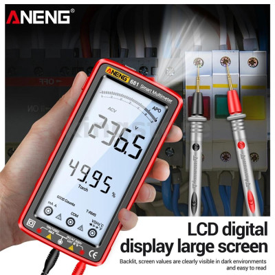 Đồng Hồ Vạn Năng KTS AN681 LCD Superview 5 Inch Backlit Pin Sạc CATIII NCV 6000 Counts Độ Chính Xác Cao