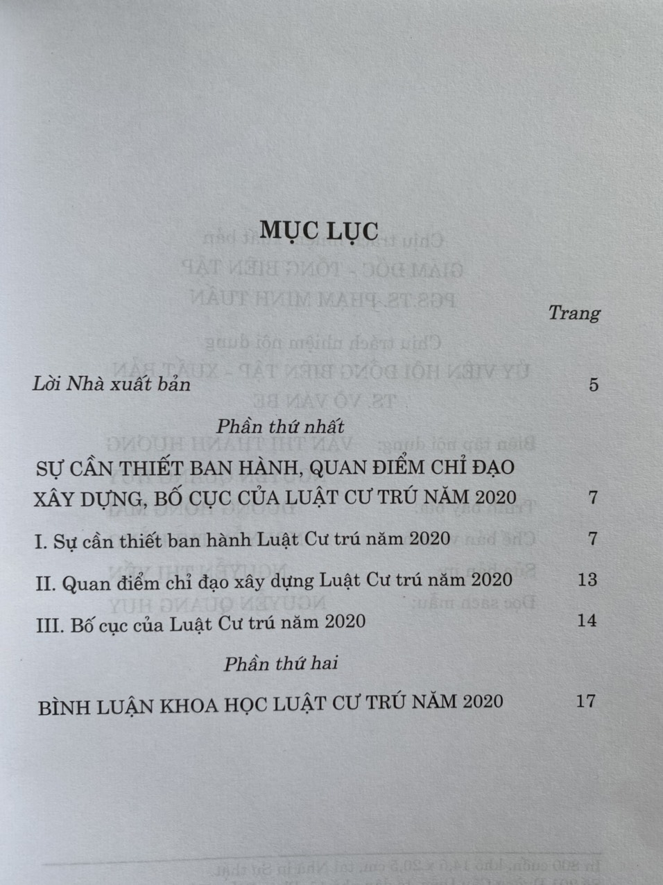 Bình Luận Khoa Học Luật Cư Trú