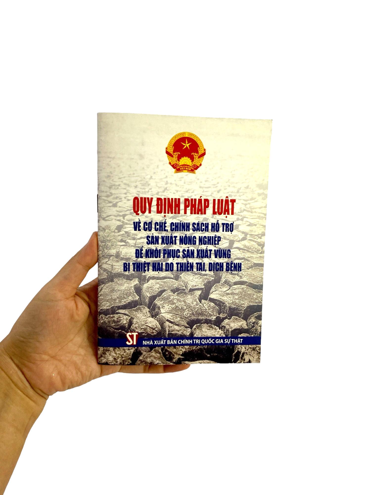 Quy Định Pháp Luật Về Cơ Chế, Chính Sách Hỗ Trợ Sản Xuất Nông Nghiệp Để Khôi Phục Sản Xuất Vùng Bị Thiệt Hại Do Thiên Tai, Dịch Bệnh
