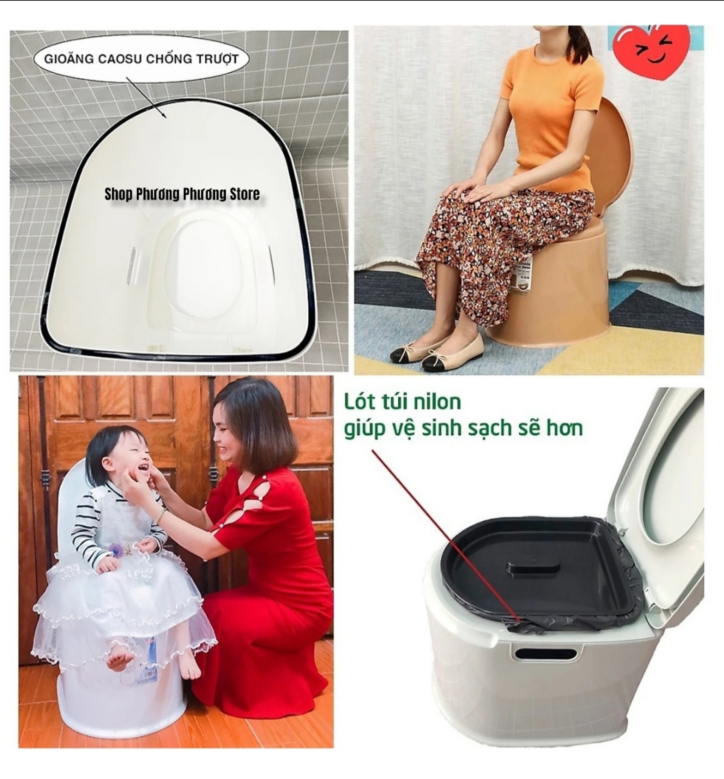 ✅ GHẾ BÔ VỆ SINH DI ĐỘNG – TIỆN LỢI, AN TOÀN CHO NGƯỜI GIÀ, BÀ BẦU & BỆNH NHÂN