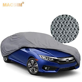 Bạt phủ ô tô chất liệu vải không dệt cao cấp thương hiệu MACSIM dành cho hãng xe Kia Soluto màu ghi