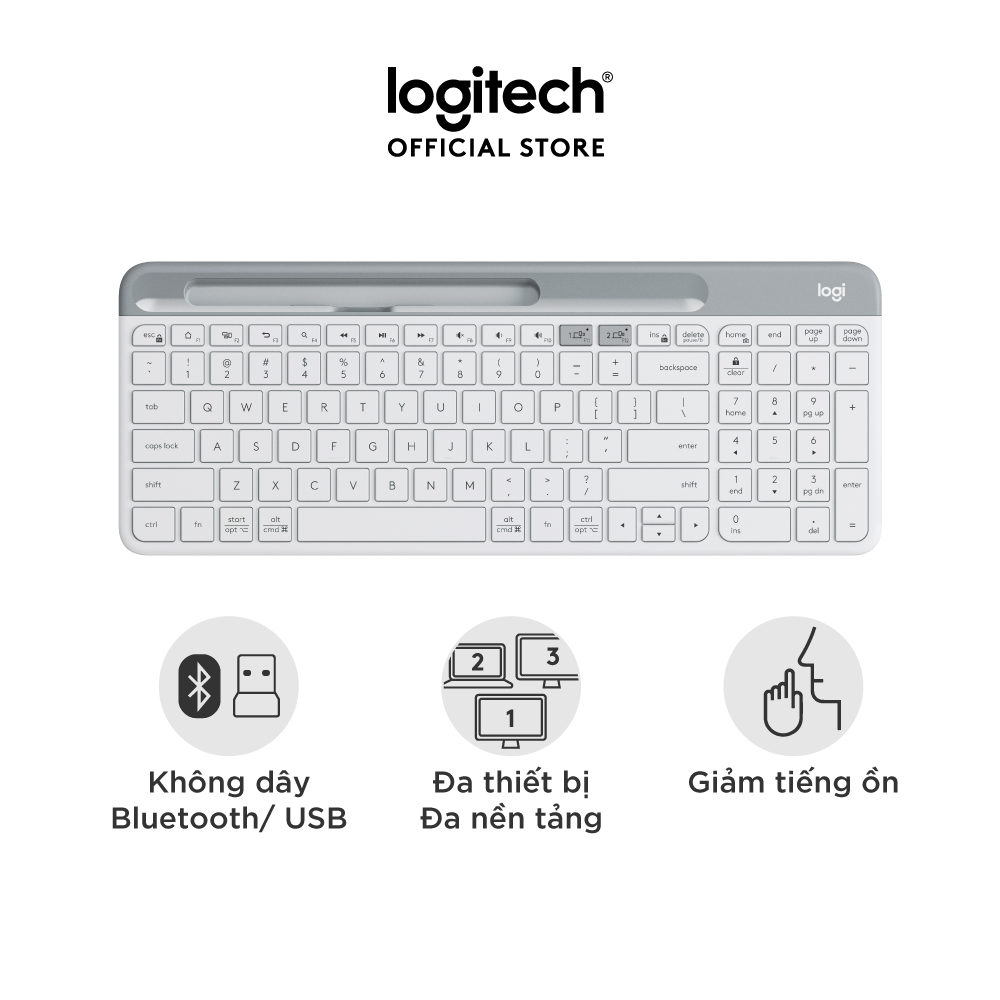 Bàn Phím Không Dây Bluetooth Logitech K580 - Hàng Chính Hãng