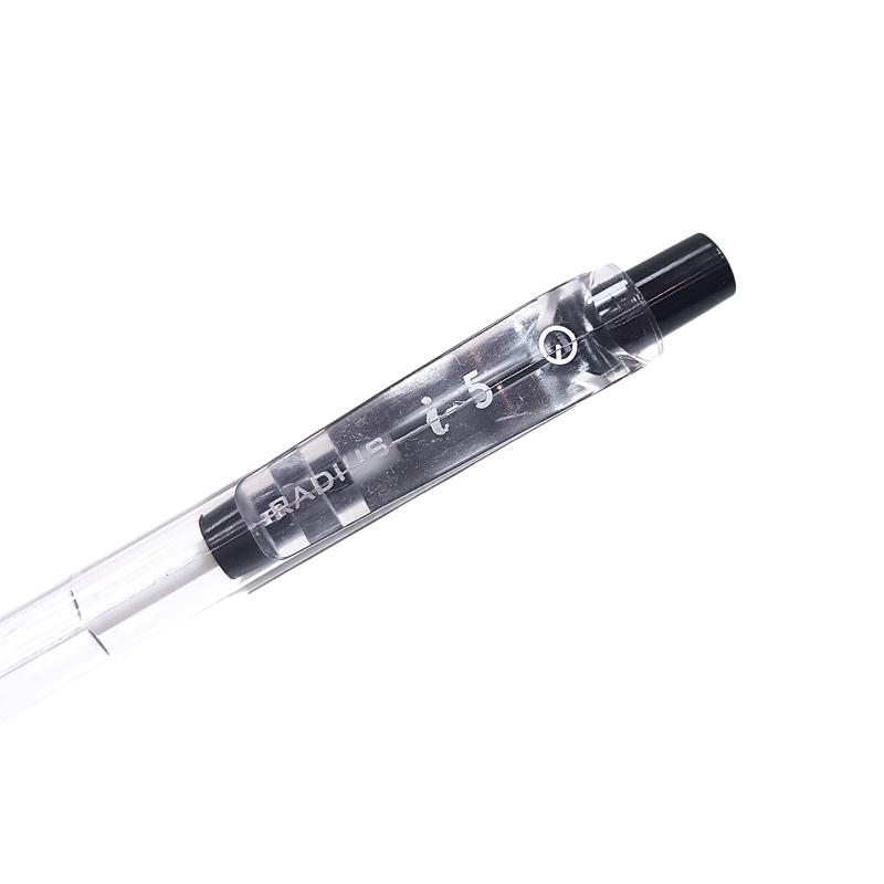Bút Bi Bấm I-5 0.5 mm - Radius - Mực Đen