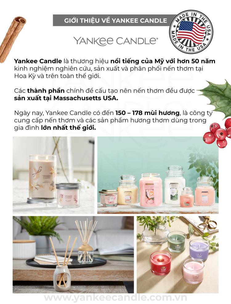 Nến ly tròn sáp đậu nành Yankee Candle size L (567g) - Smoked Vanilla & Cashmere