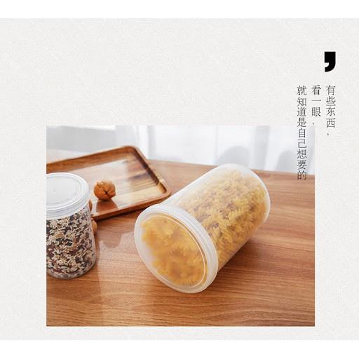 Hộp thực phẩm nắp vặn cao cấp 1L, 1.8L Sanada Nhật Bản dáng tròn chịu nhiệt tốt dùng lò vi sóng đông lạnh