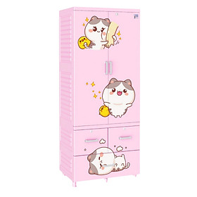 [Chính hãng Qui Phúc] Tủ nhựa treo quần áo LOUIS 2 tầng, thanh treo inox tiện lợi, có khóa
