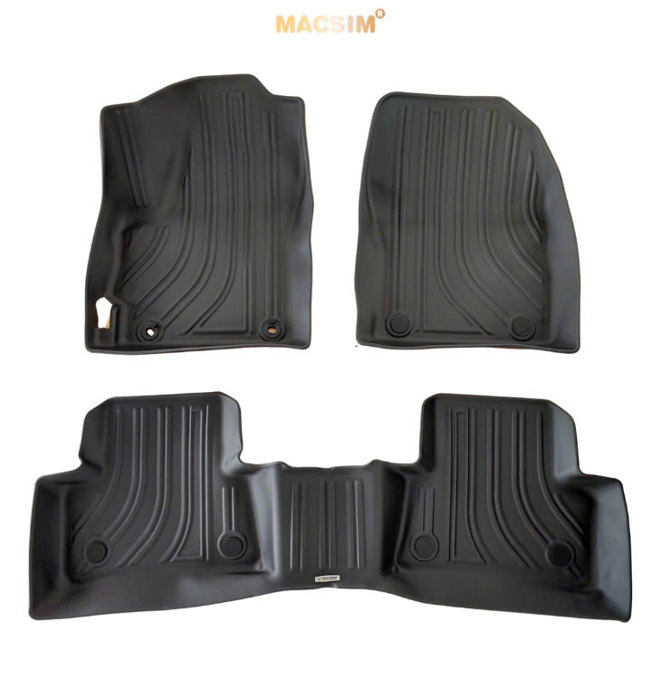 Thảm lót sàn (sd4) ô tô 2 lớp cao cấp dành cho xe Toyota Cross 2020 - tới nay nhãn hiệu Macsim chất liệu TPE màu đen