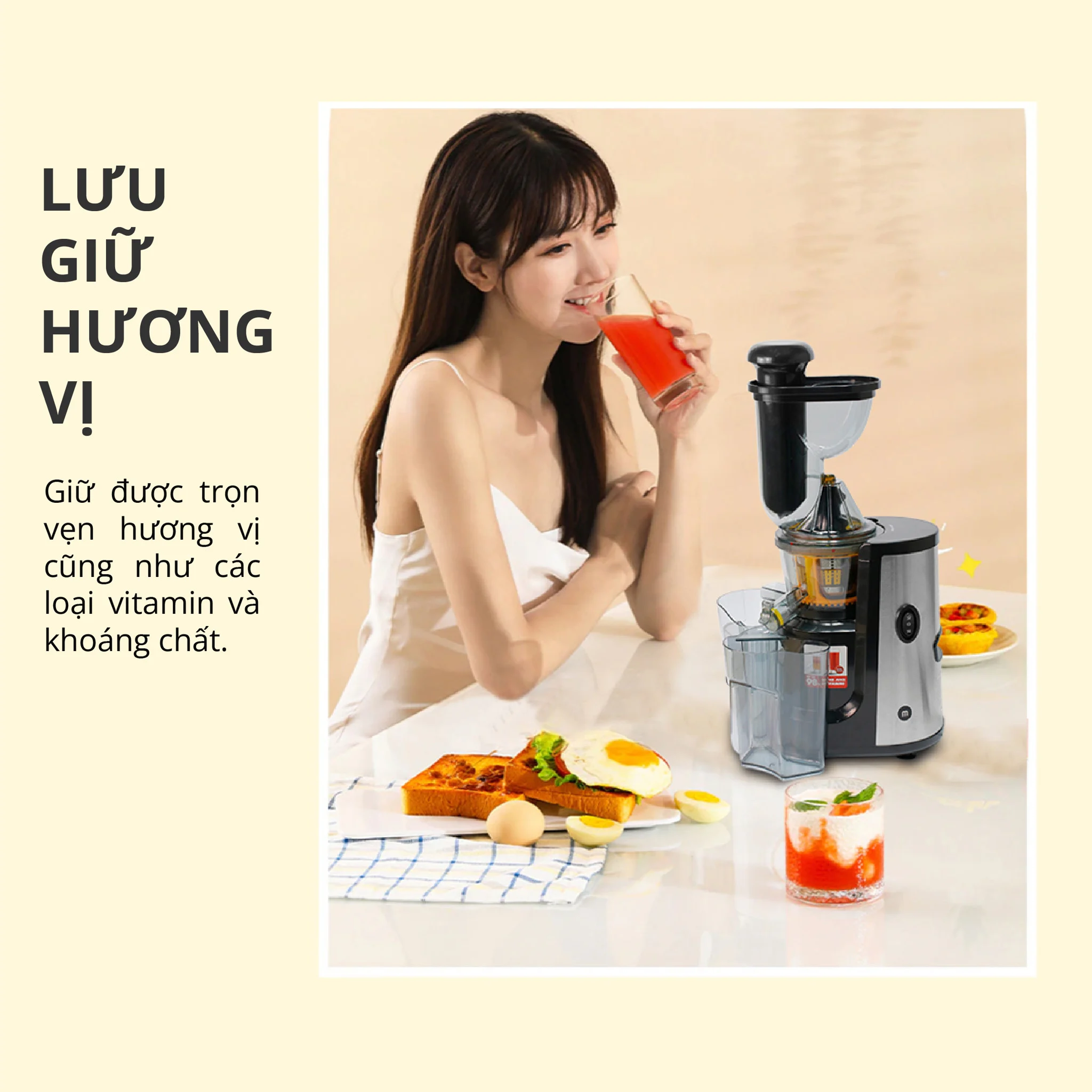 Máy Ép Trái Cây Mishio MK313 motor đồng máy nặng 5.2Kg - Hàng Chính Hãng
