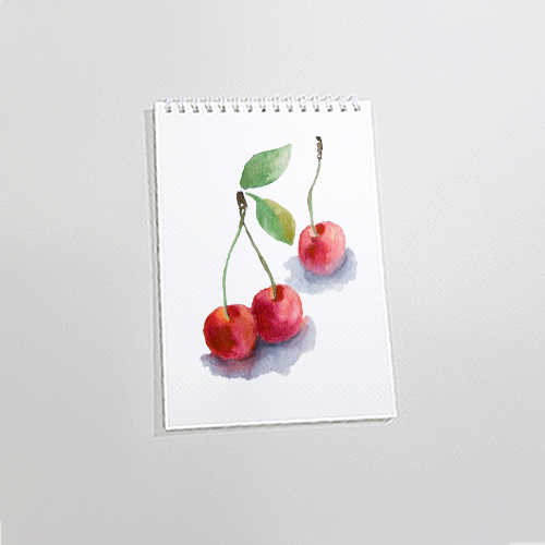 Sổ vẽ A4 vẽ màu nước và chì có vân sang giấy định lượng 260gsm nhập từ Ý, lên màu trong tự nhiên,15 tờ/cuốn MOW260 Green Art - Hàng chính hãng