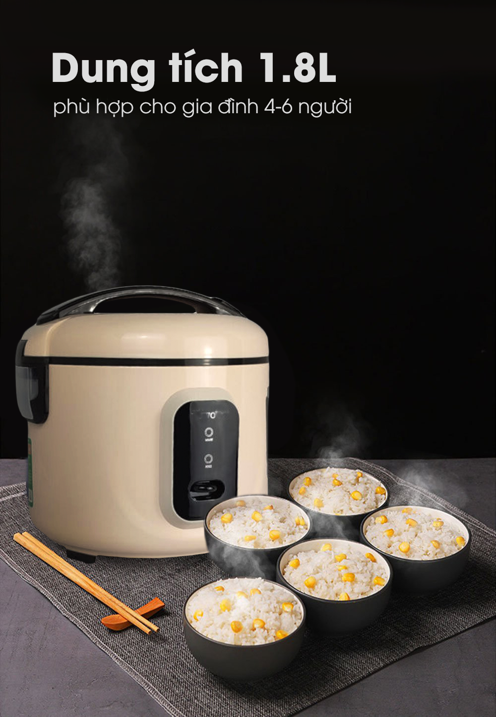 Nồi cơm điện 1.8 Lít Sowun SW 698 - Hàng chính hãng
