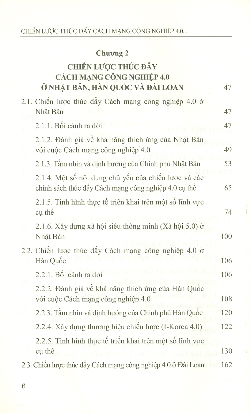Chiến Lược Thúc Đẩy Cách Mạng Công Nghiệp 4.0 Ở Nhật Bản, Hàn Quốc, Đài Loan - Hàm Ý Chính Sách Cho Việt Nam (Sách chuyên khảo)