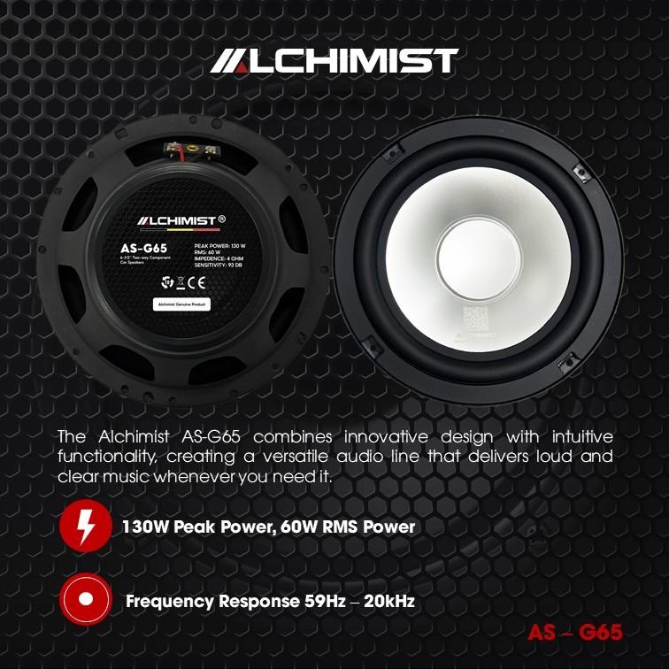 Loa 2-Way Alchimist AS-G65 Component Speaker Màng Nhôm Trắng Sang Trọng, Công Suất 130W Mạnh Mẽ