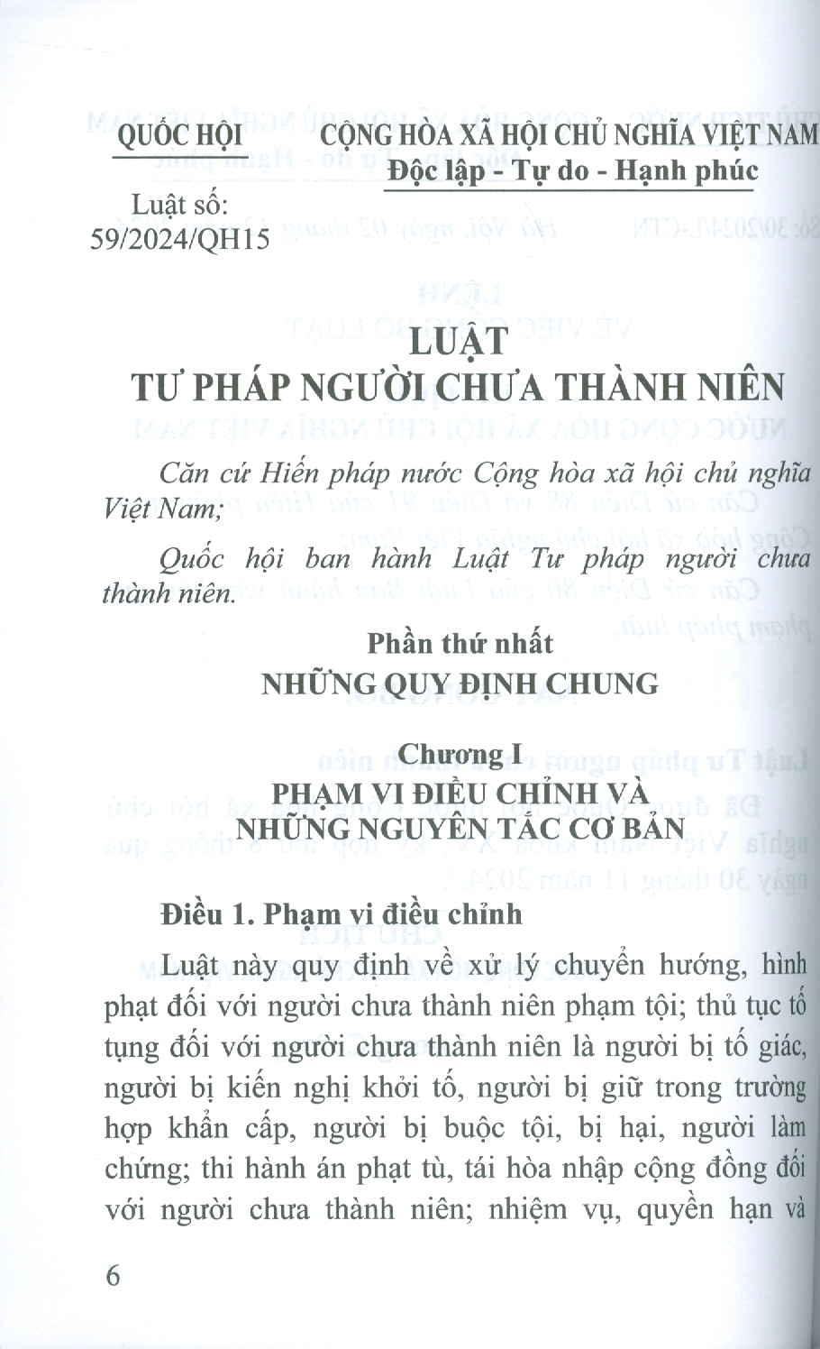 Luật Tư Pháp Người Chưa Thành Niên Năm 2024