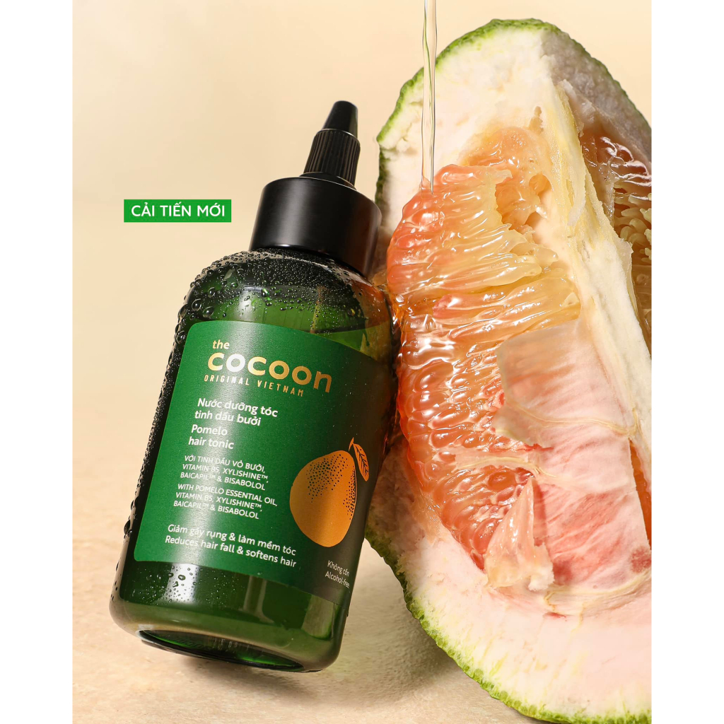 Nước dưỡng tóc tinh dầu bưởi Pomelo Cocoon 140ml phục hồi tóc, ngăn ngừa hư tổn thuần chay