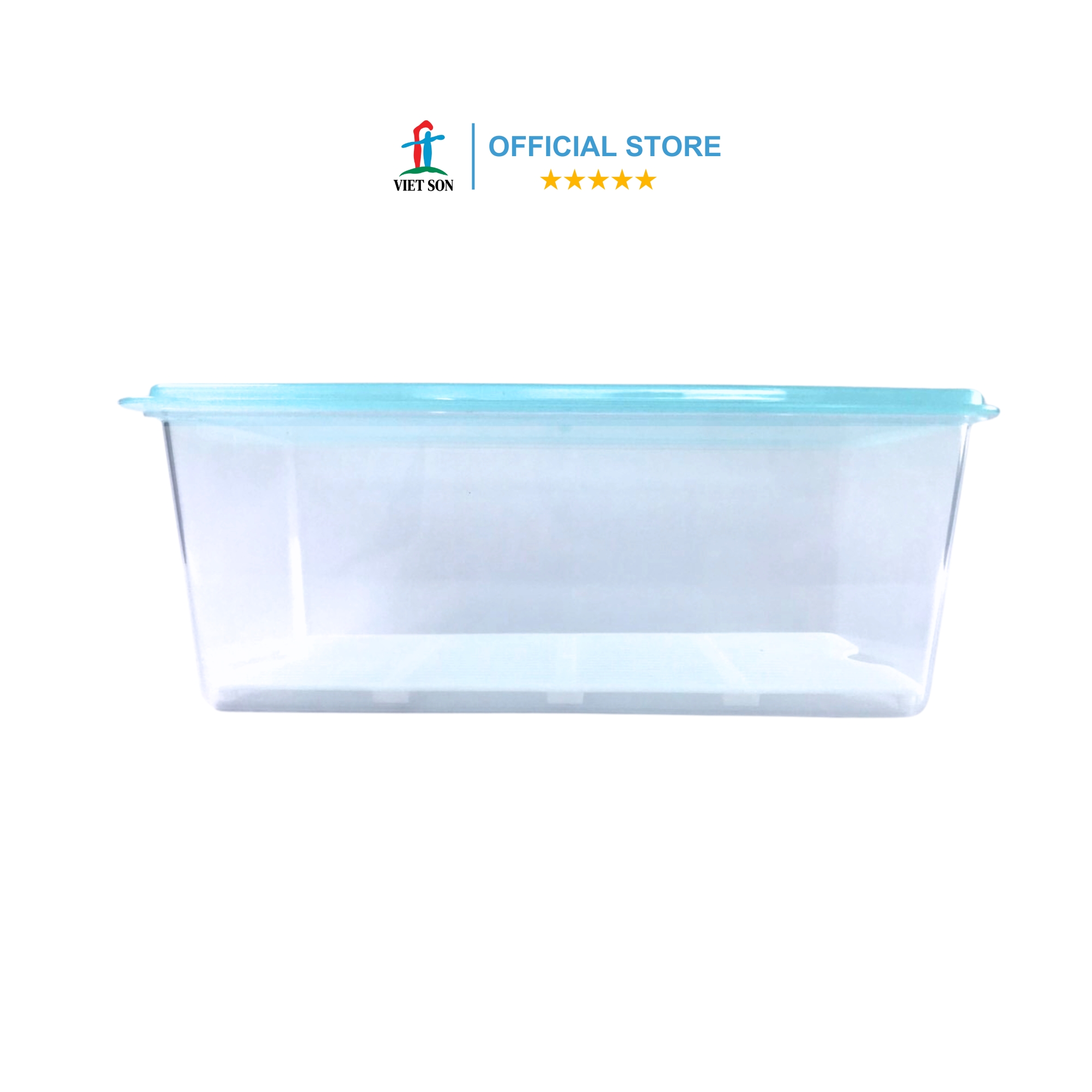 Hộp Nhựa Thực Phẩm Chữ Nhật Nắp Kín Có Khay Ráo Nước Việt Son 2.5L
