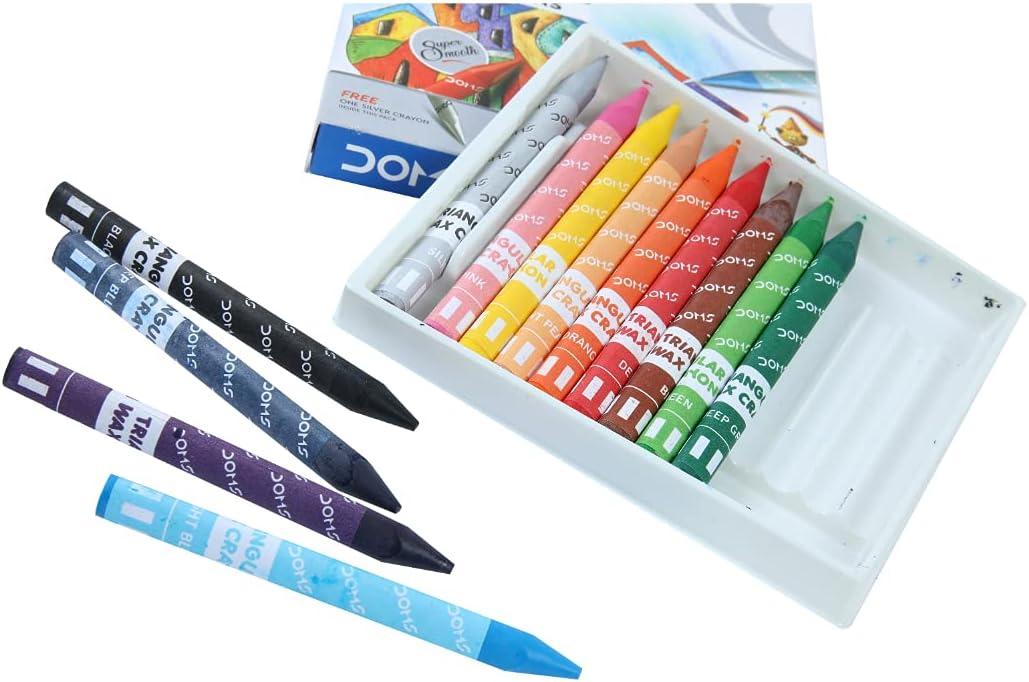 Hộp 12 Bút Sáp Màu Triangle Extra Long - DOMS 8100
