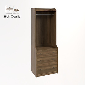 [Happy Home Furniture] CANA,  Tủ treo quần áo - 3 ngăn kéo,  70cm x 46cm x 199cm ( DxRxC), THK_012