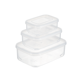 Bộ 3 hộp thực phẩm chữ nhật Hokkaido 50010002000ml