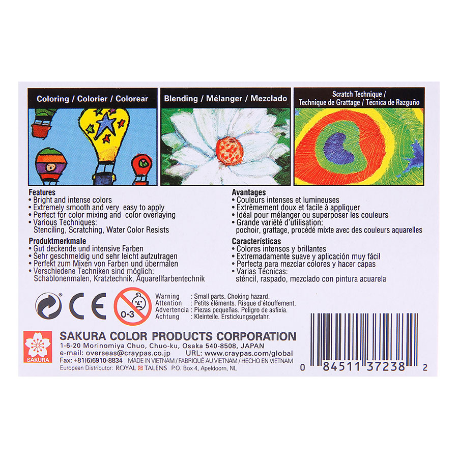 Màu Sáp Dầu Sakura Cray-Pas 12 # Xep 12